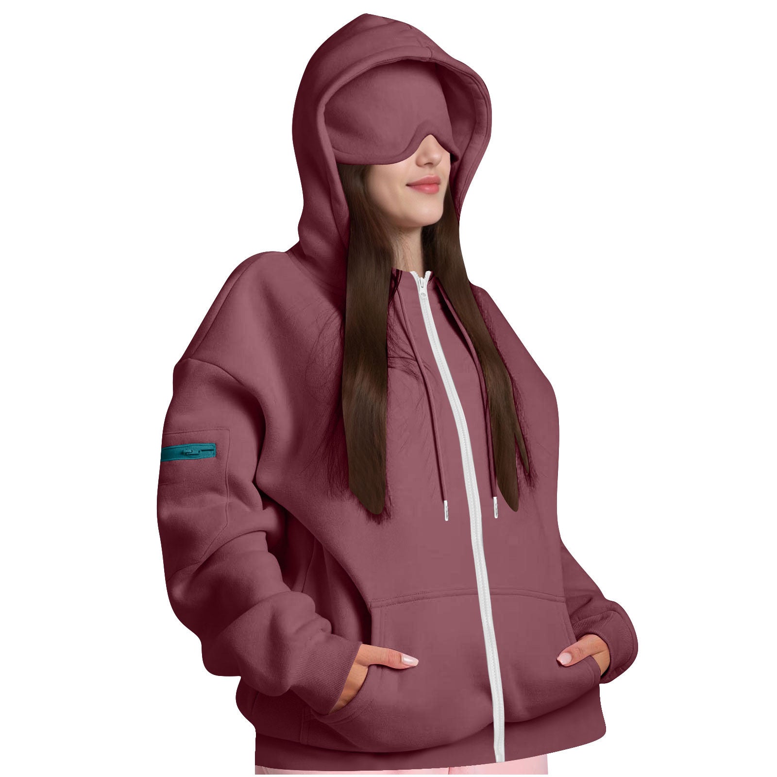 Hooded Zipper Sweatshirt for Women
