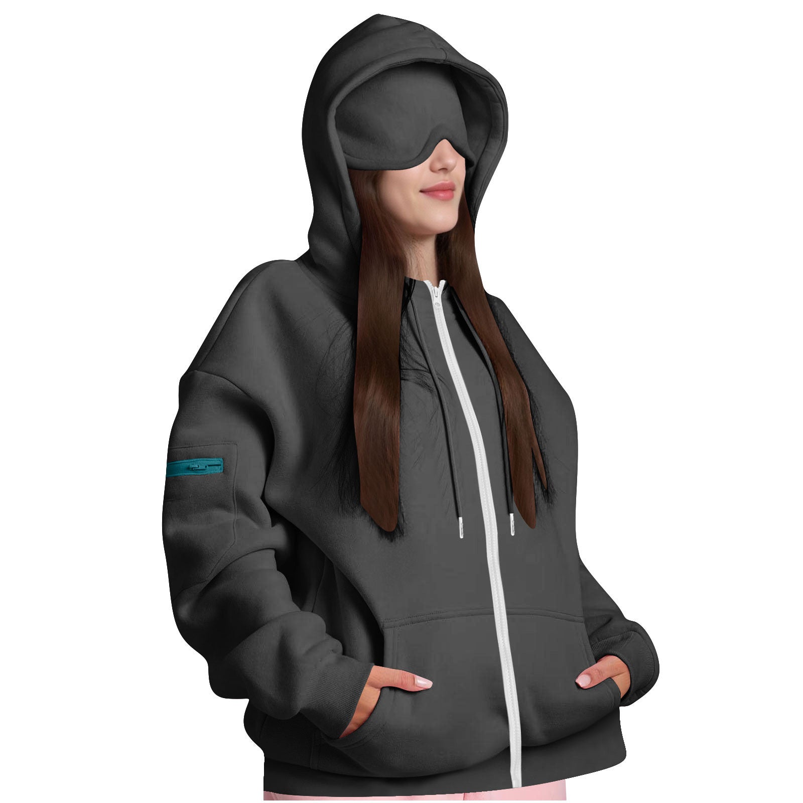 Hooded Zipper Sweatshirt for Women