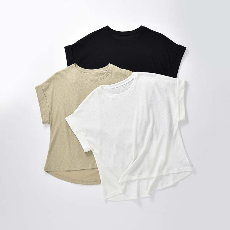 Breathable All-match Flying Sleeve T-shirt for Women