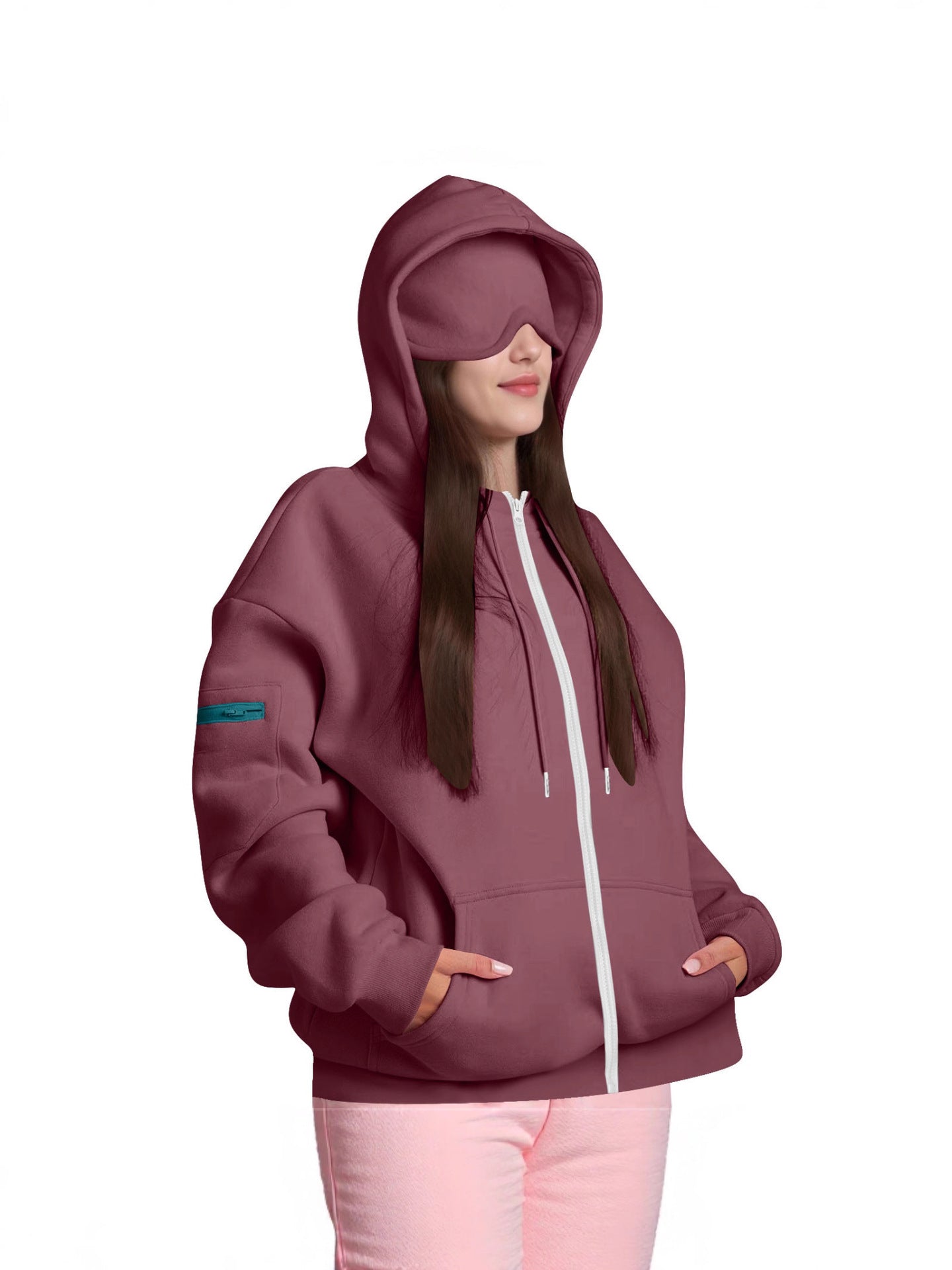 Hooded Zipper Sweatshirt for Women