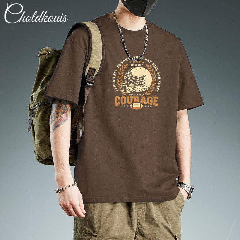 Cotton Versatile Short-Sleeve T-Shirt for Men