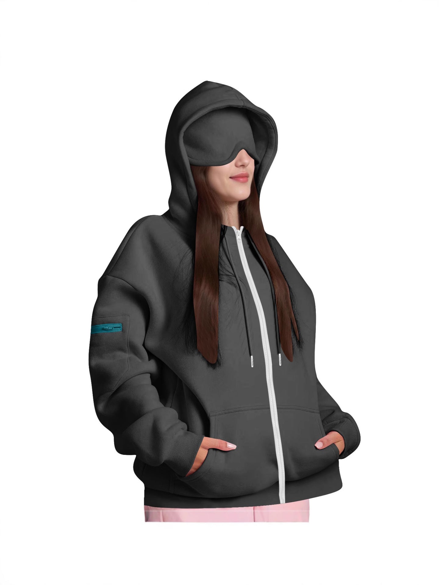 Hooded Zipper Sweatshirt for Women