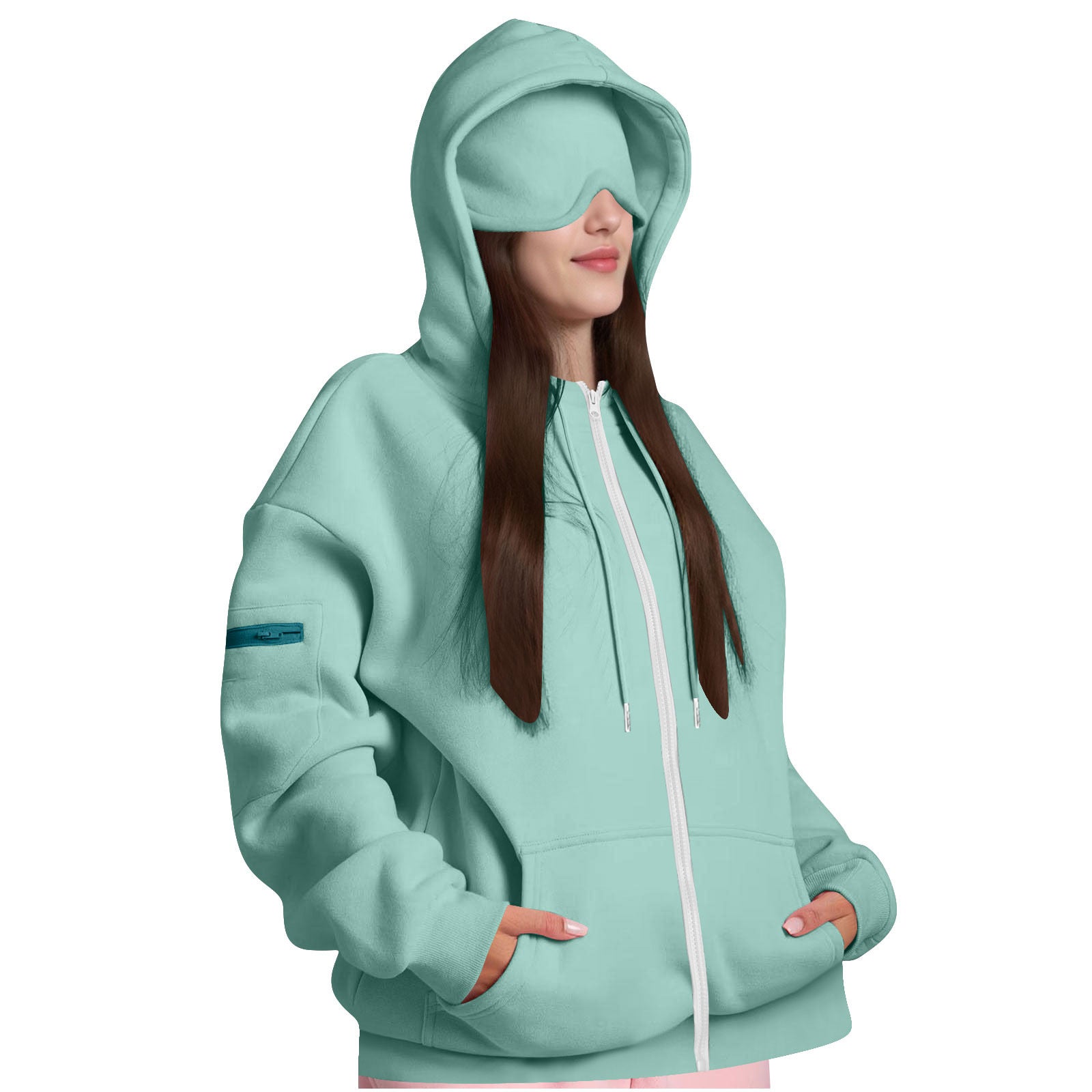 Hooded Zipper Sweatshirt for Women