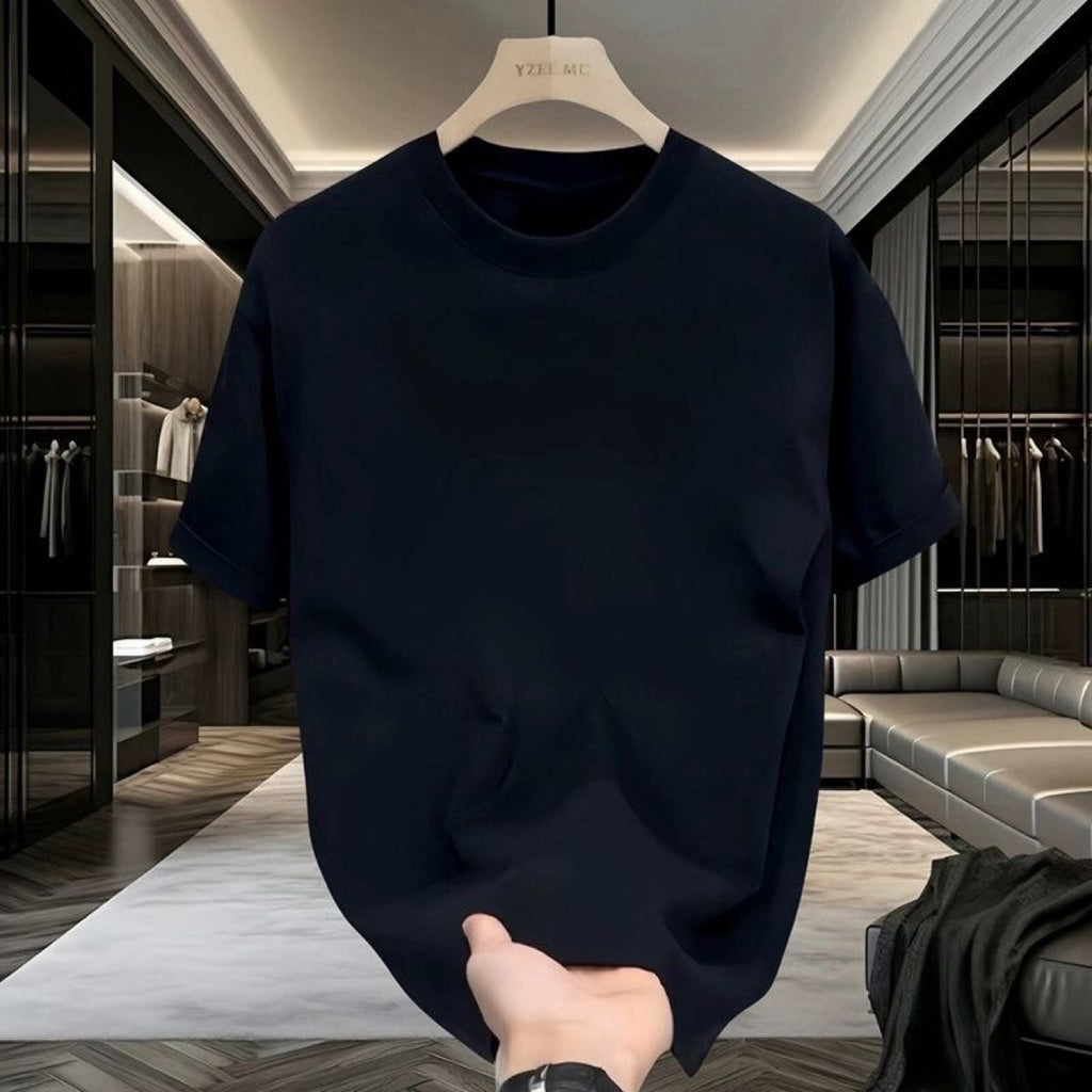 Mens Slim Fit Round Neck Short Sleeve T-Shirt