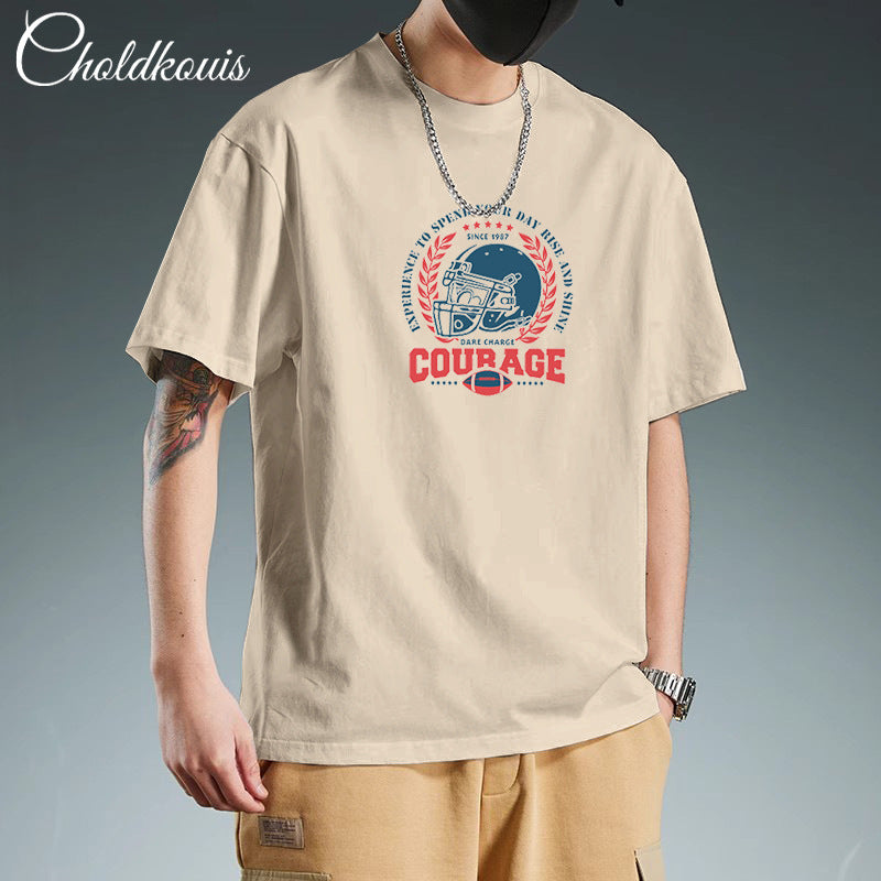 Cotton Versatile Short-Sleeve T-Shirt for Men