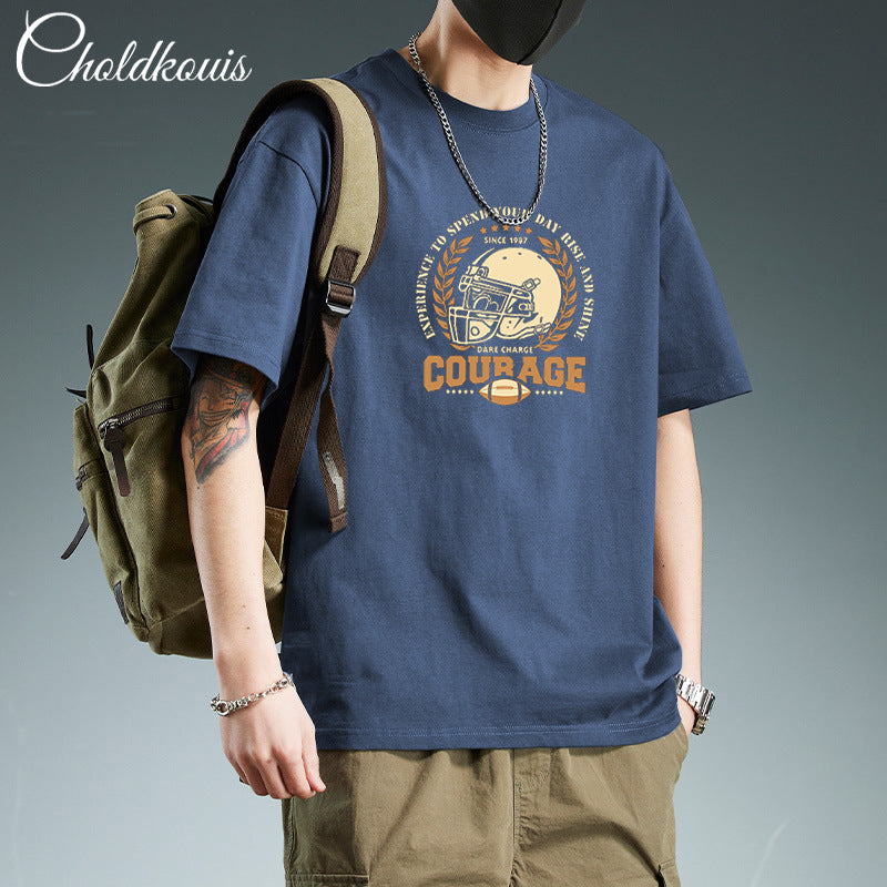 Cotton Versatile Short-Sleeve T-Shirt for Men