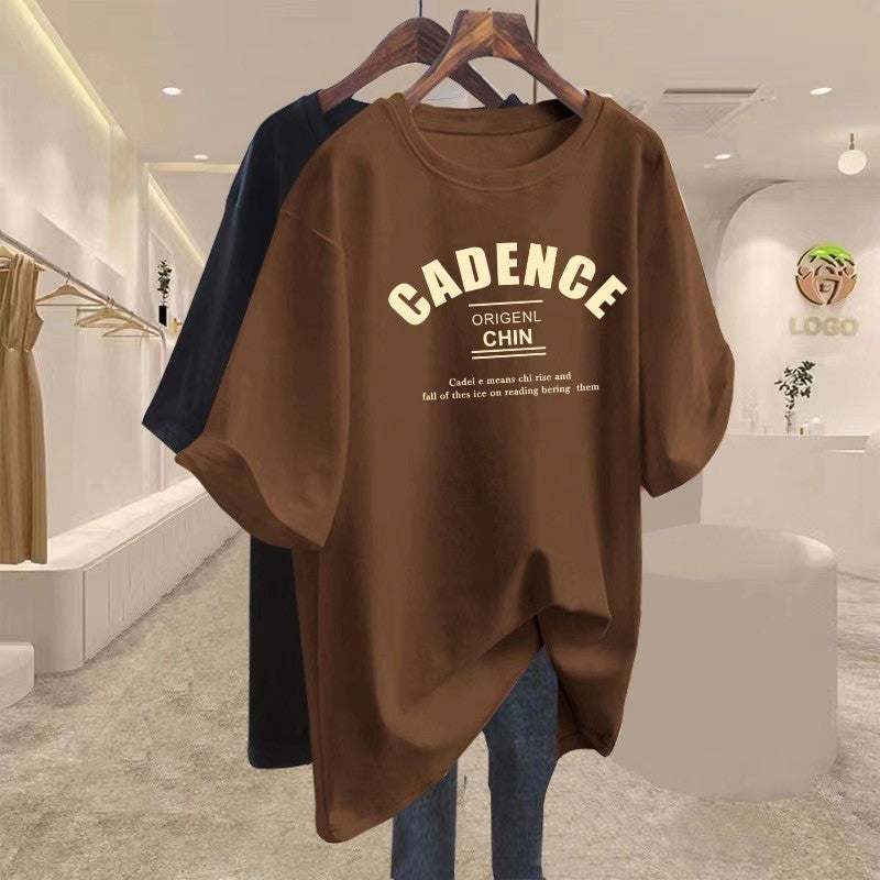 Womens Summer Short Sleeve Cotton Tshirt