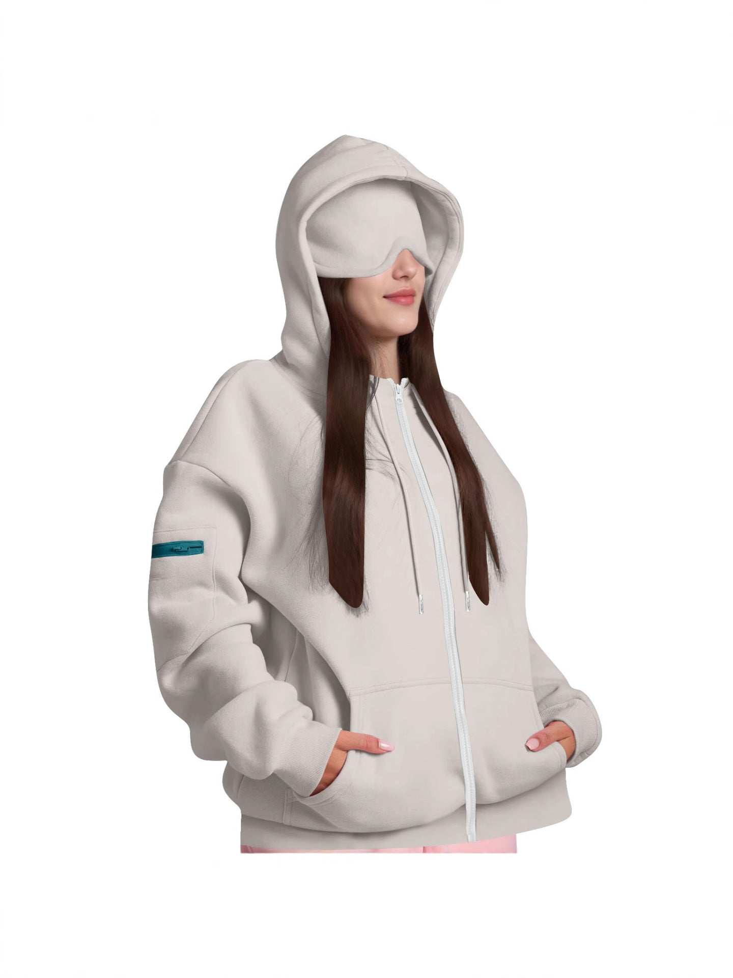 Hooded Zipper Sweatshirt for Women