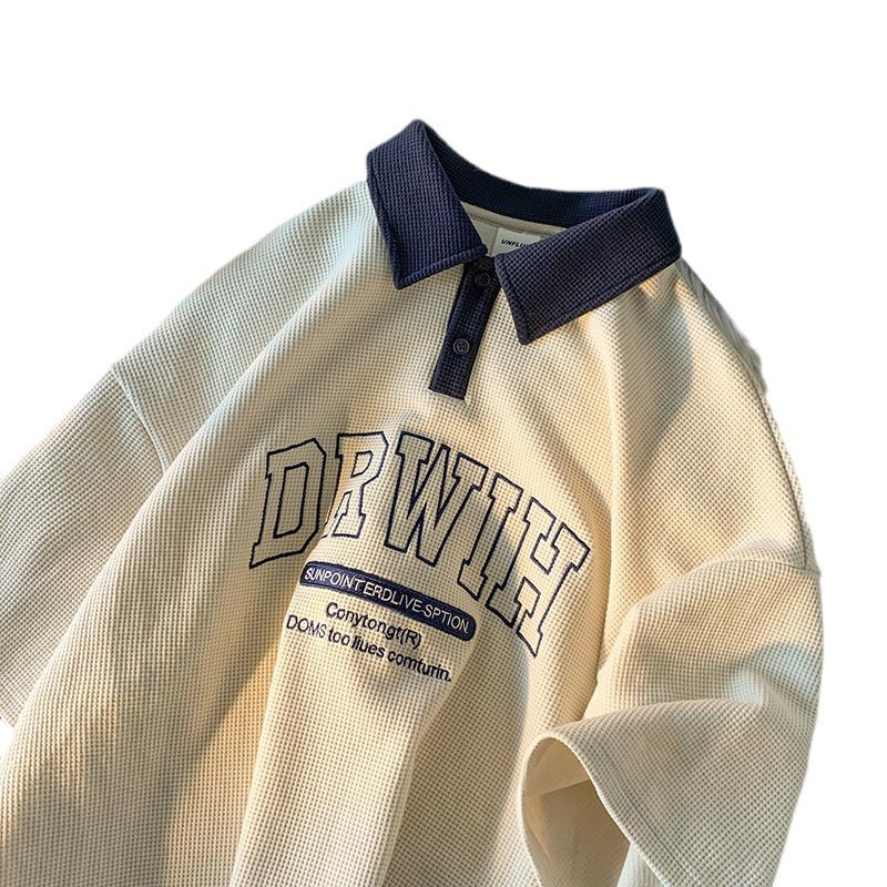 Men's Retro Embroidered Polo Shirt
